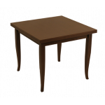 TULIPIE-MALAGA τραπέζι κουζίνας ξύλινo ΚΑΡΥΔΙ, 90x90(x2)